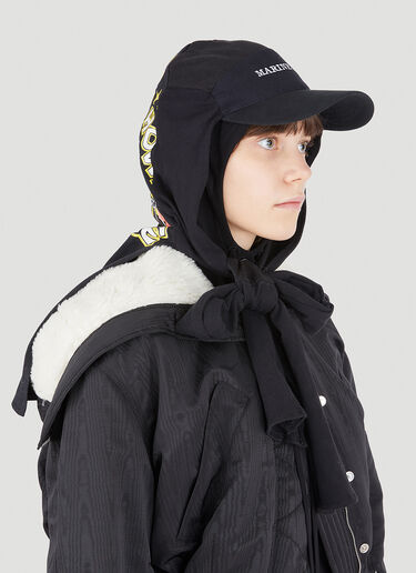 Marine Serre Veiled T-Shirt Hat   Black mrs0346001