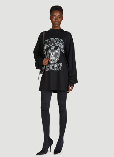 Balenciaga DIY College Long Sleeve T-Shirt Black bal0255024