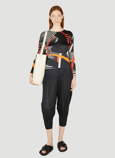 Pleats Please Issey Miyake Fluffy Tapered Pants Black plp0252011