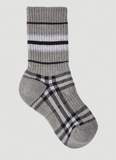 Burberry Striped Socks Grey bur0150075