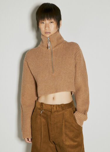 Eytys Kylo Zip Wool Sweater Beige eyt0254010