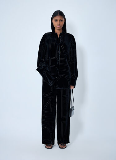 TOTEME Devoré Shirt Black tot0263019