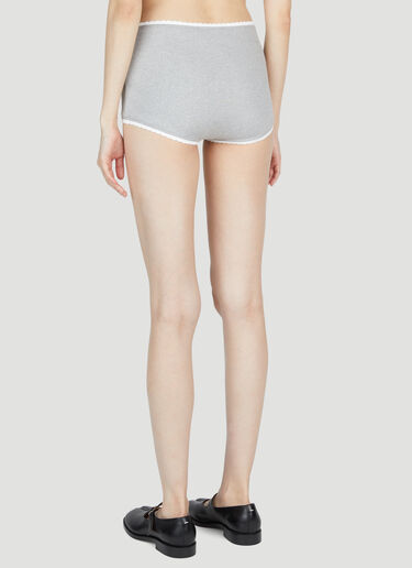 Logo Rib Briefs Miu Miu Logo Rib Briefs Grey miu0254027