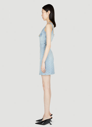 Monogram Denim Dress Balmain Monogram Denim Dress Denim bln0252024