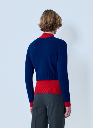 Jil Sander Layered Knit Sweater Blue jil0164002