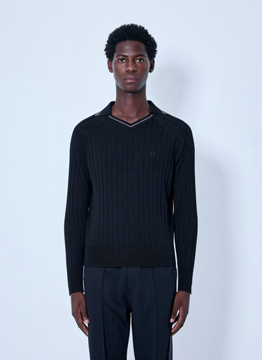 LN-CC® - Wales Bonner: Roots Polo Shirt - Black Wales Bonner Roots Polo Shirt Black wbn0166006