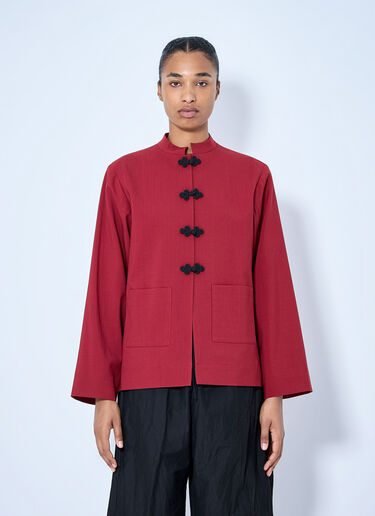 LN-CC® - RÓHE: Pankou Closure Jacket - Red RÓHE Pankou Closure Jacket Red roe0265003