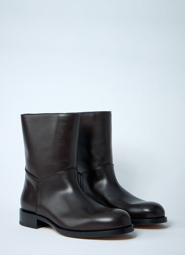 Leather Nobilis Boots The Row Leather Nobilis Boots Brown row0160018