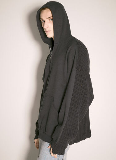 Balenciaga Patched Hooded Sweatshirt Black bal0158007