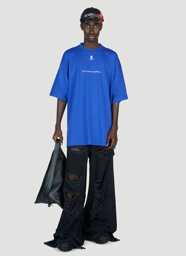 Vetements Don't Ask Me Anything T-Shirt Blue vet0154012