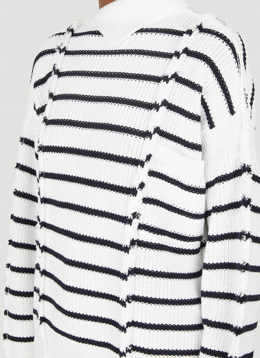 Marni 圆领条纹针织衫 白色 mni0248006