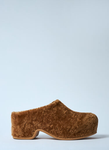 Dries Van Noten Sherpa Clogs Camel dvn0158029