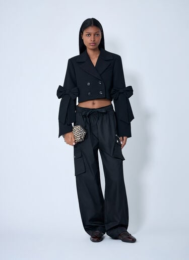 GANNI Cropped Blazer Black gan0263014