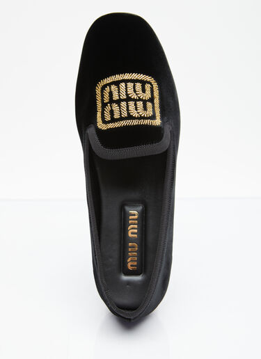 Miu Miu Velvet Slipper Loafers Brown miu0255020