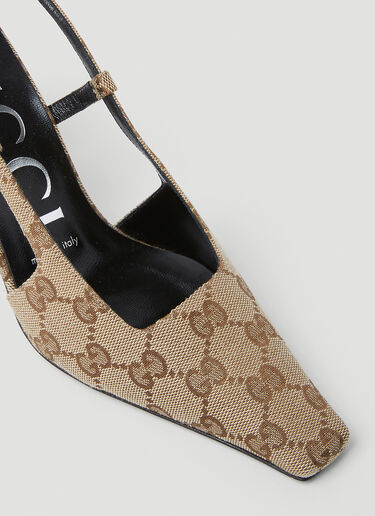 Gucci GG Slingback Pump Heels Beige guc0253106