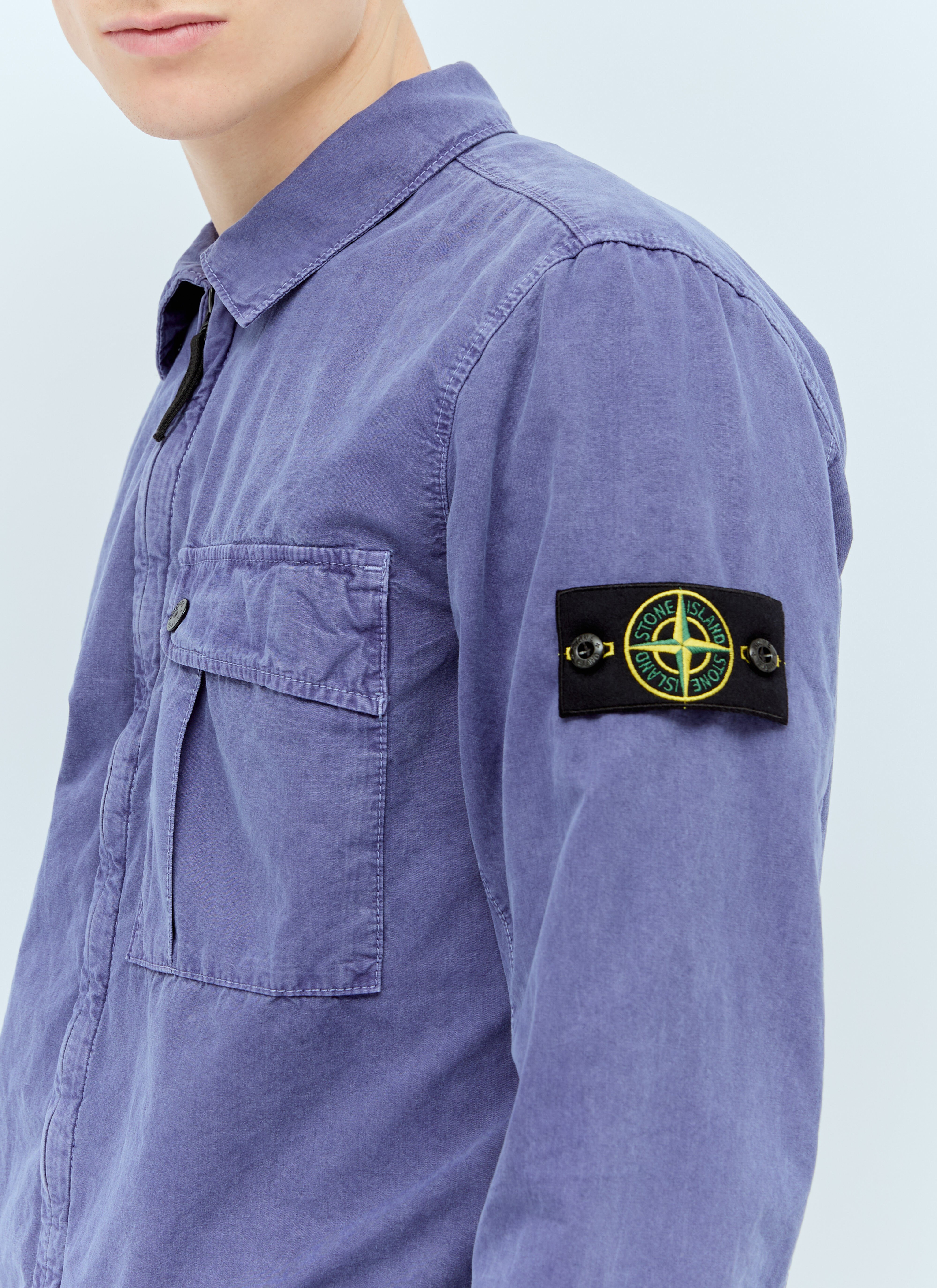Stone Island Men's' Canvas Jacket in Purple | LN-CC®