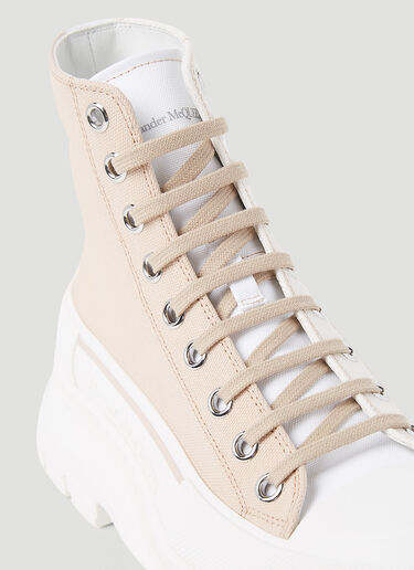 Alexander McQueen Colour Block Tread Slick Boots Beige amq0252013