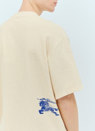 Cotton Towelling T-Shirt Burberry Cotton Towelling T-Shirt Beige bur0155050