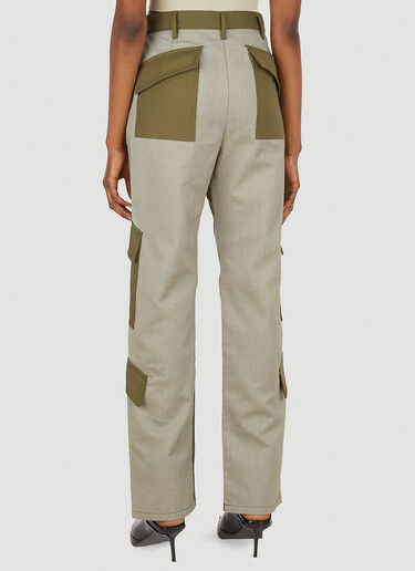 Dion Lee Contrasting Cargo Pants  Green dle0248003