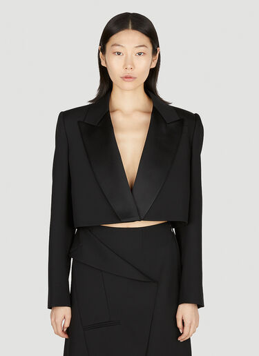 Alexander McQueen Cropped Blazer Black amq0251089