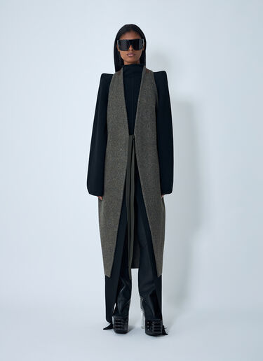 Wool Draped Waistcoat Rick Owens Wool Draped Waistcoat Grey ric0262001
