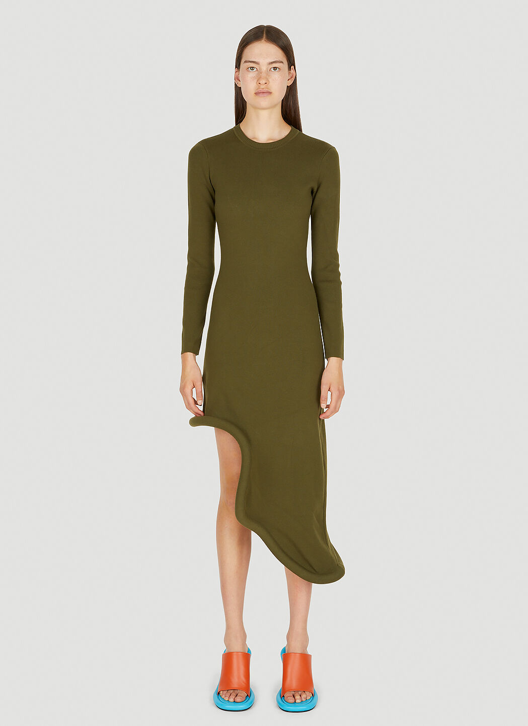 Bcbg asymmetrical mock neck dress hot sale