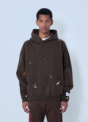 Gallery Dept. Abstract Print Hoodie Brown gdp0163009