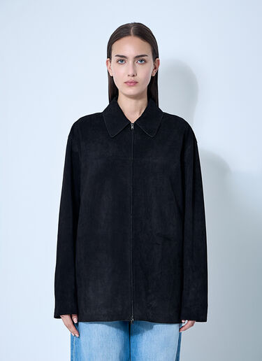 The Row Suede Theon Jacket Black row0260011