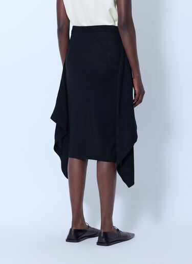 LN-CC® - Lemaire: Buttoned Midi Skirt - Black Lemaire Buttoned Midi Skirt Black lem0266017