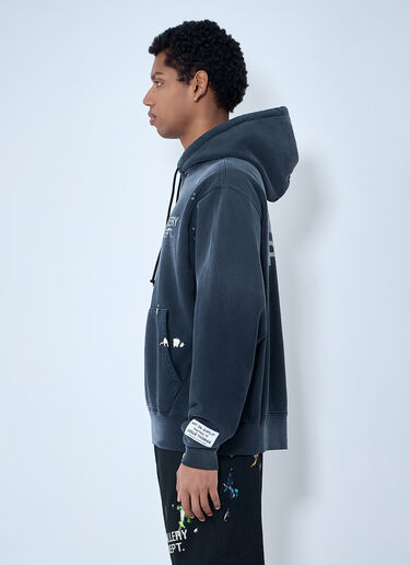 Gallery Dept. Paint Splatter Hooded Sweatshirt Black gdp0162005