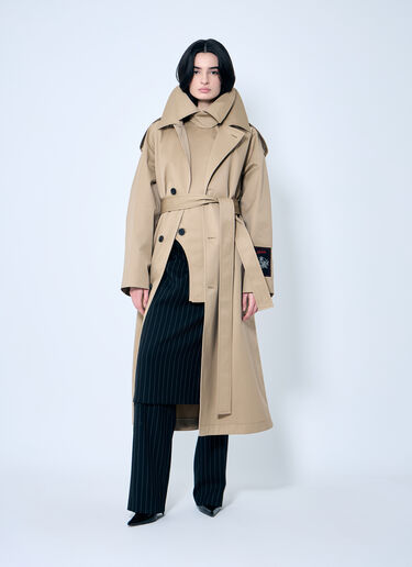 Jean Paul Gaultier Deconstructed Cotton-Twill Trench Coat Beige jpg0259010
