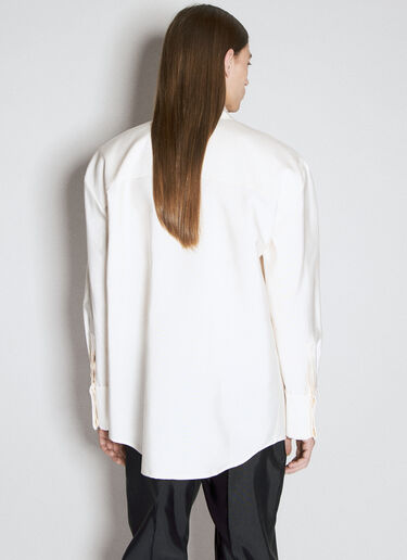 Saint Laurent Faille Overshirt White sla0156001