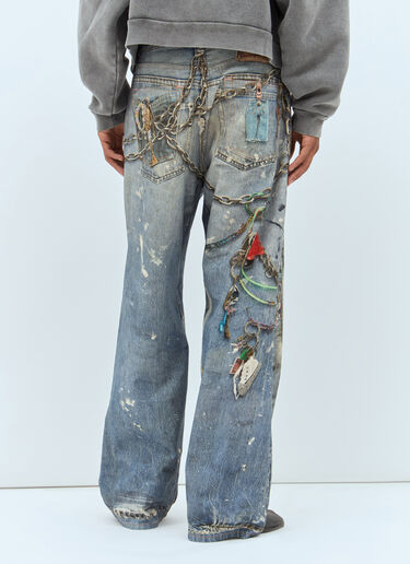 Acne Studios 1981M Printed Jeans Blue acn0158009