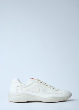 Prada Leather Low-Top Sneakers White pra0160016