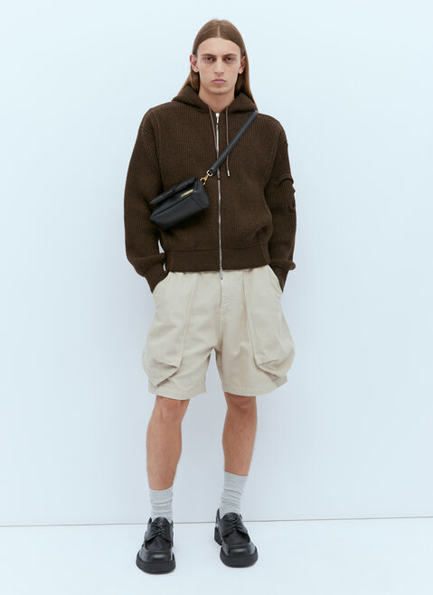Jacquemus Le ショート カーゴ Croissant バミューダショーツ ブラック jac0151036