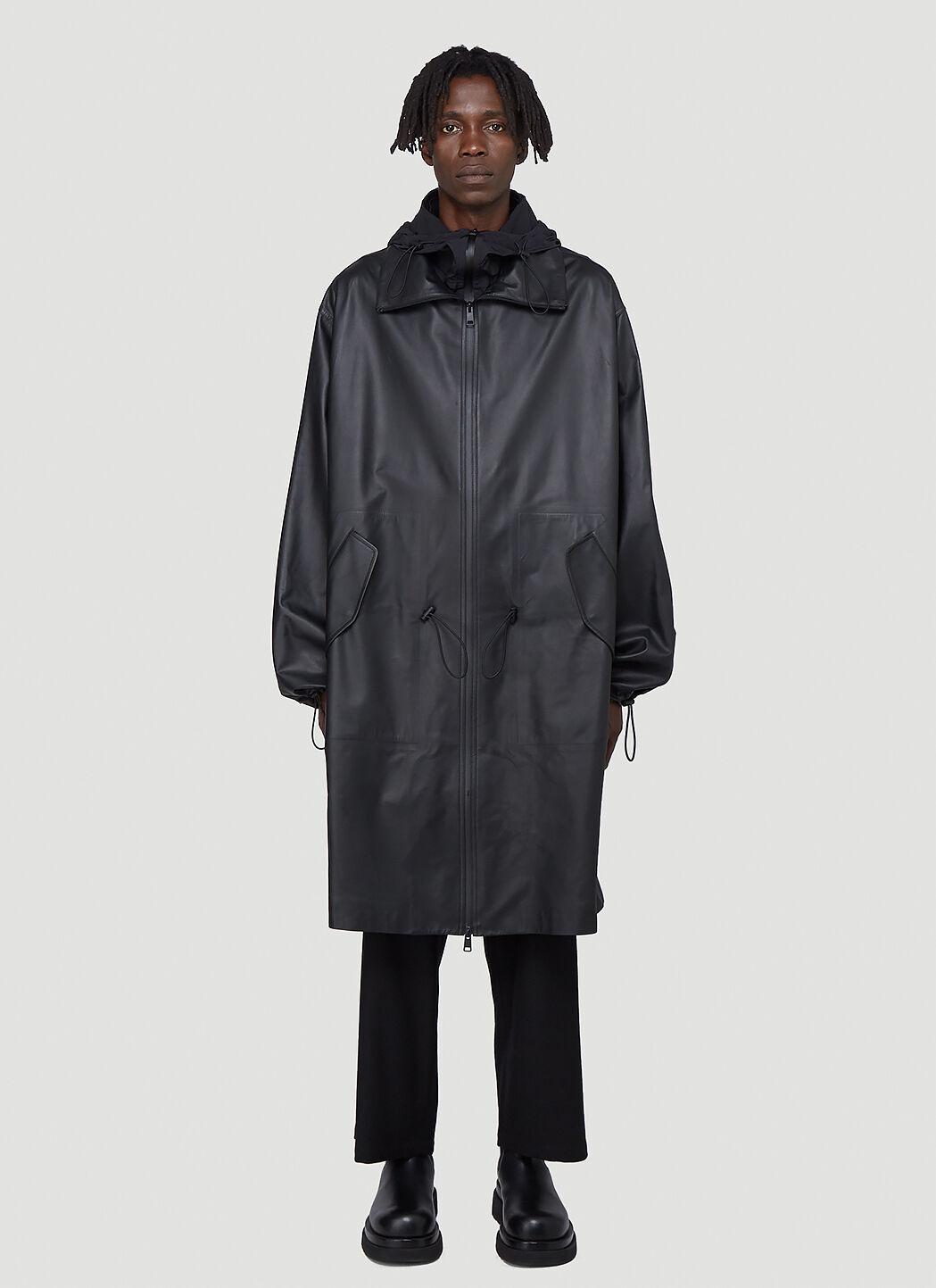 Bottega veneta leather trench coat sales