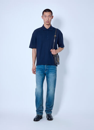LN-CC® - Saint Laurent: Loose Straight Jeans - Blue Saint Laurent Loose Straight Jeans Blue sla0166008
