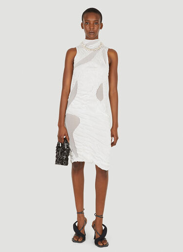 DI PETSA Wet Look Mini Dress White dip0250001