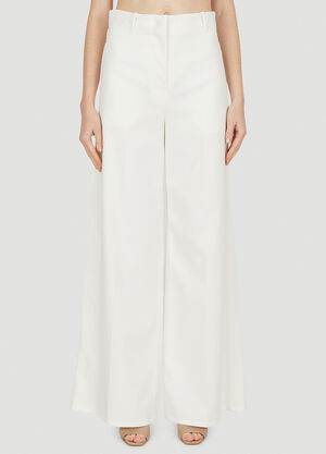 Max Mara 양 와이드 레그 팬츠 화이트 max0252001