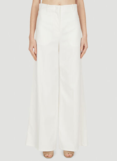 Max Mara Yang Wide Leg Pants White max0252001