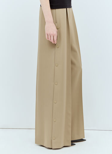 Max Mara Wool And Mohair Wide-Leg Pants Beige max0255023