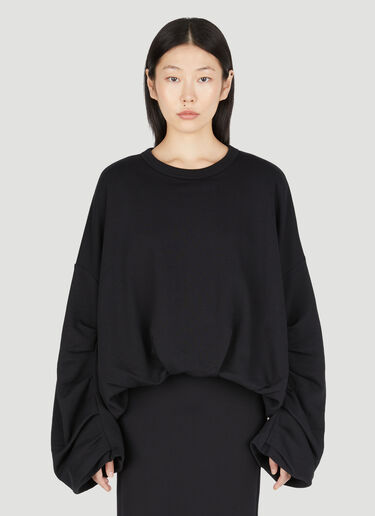 드레이프 스웨트셔츠 Dries Van Noten 드레이프 스웨트셔츠 블랙 dvn0254021