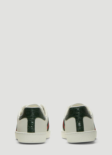 Gucci Ace Leather Sneakers White guc0137077
