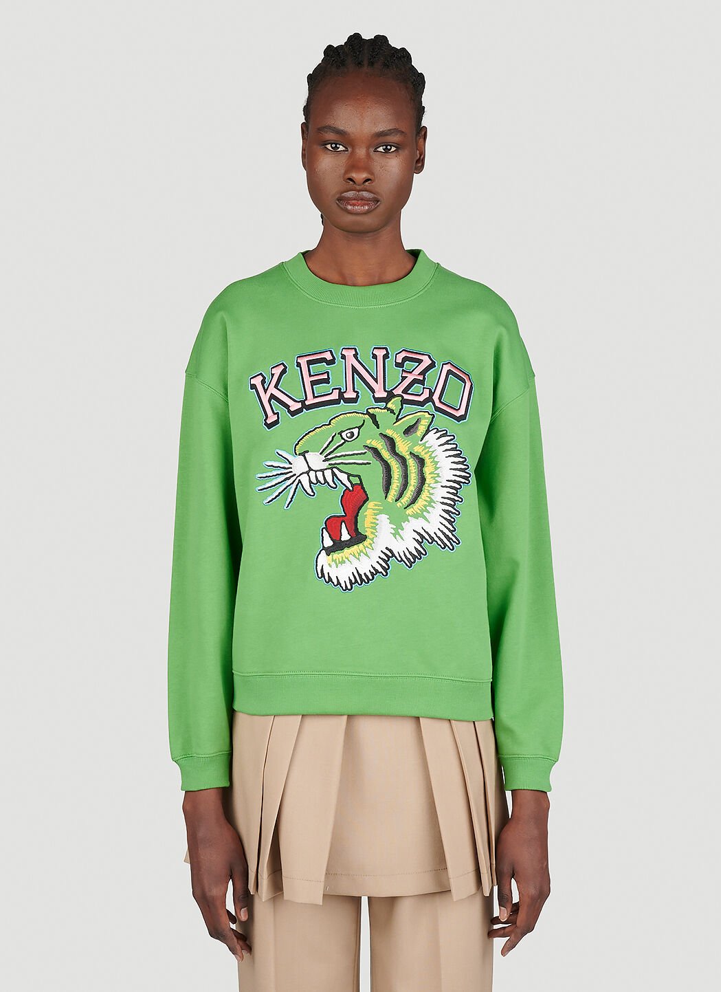 Kenzo Tiger 学院风运动衫 绿色 knz0253017