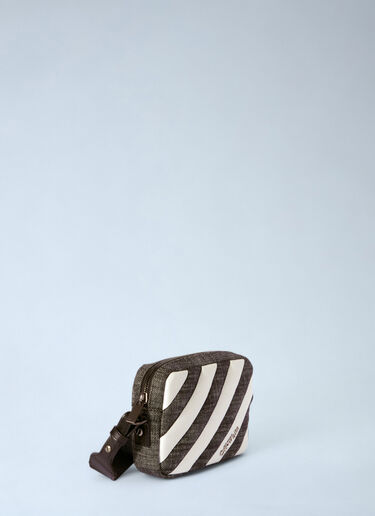Off-White Diagonal Quilted Camera Crossbody Bag Black ofw0260048