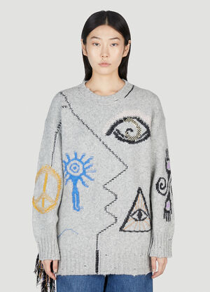 Stella McCartney Folklore Embroidery Sweater Black stm0254001