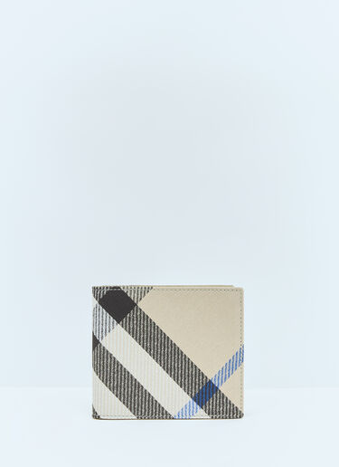 Burberry 格纹双折钱包 卡其色 bur0156023