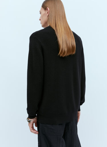 Dries Van Noten V Neck Knit Sweater Black dvn0154025