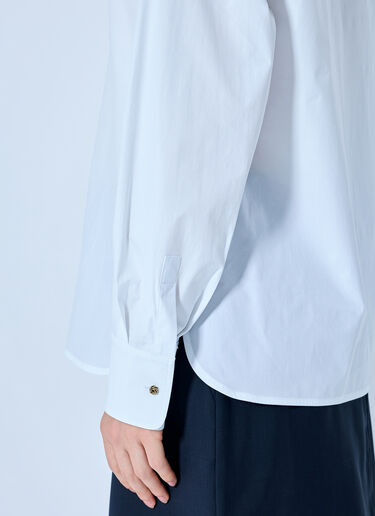 Max Mara Poplin Collar Shirt White max0265018