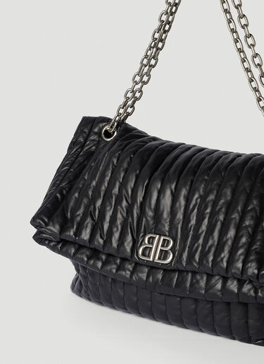 モナコスラージチェーンショルダーバッグ Balenciaga モナコスラージチェーンショルダーバッグ ブラック bal0254060